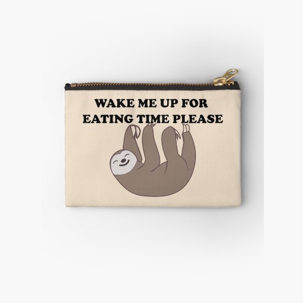 Item preview, Eating time funny food quote ft. Furry brown sleepy smiling sloth designed and sold by Deegital18.