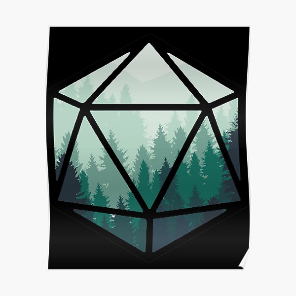 Green Forest D20 Poster