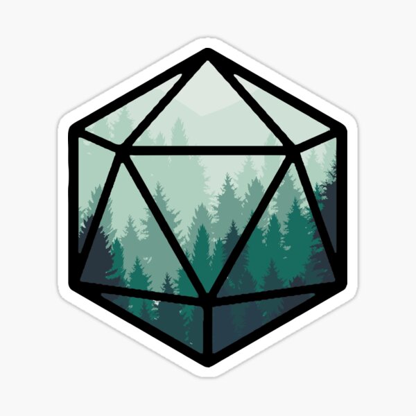 Green Forest D20 Sticker