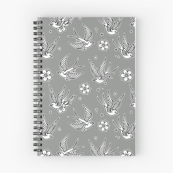 Item preview, Sparrows and Flowers warm Gray designed and sold by SevenRelics.