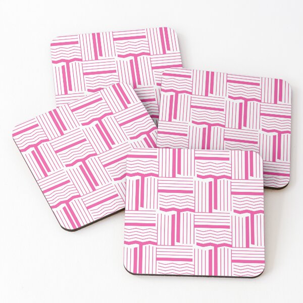 Item preview, Lines & Wiggles Geometric Pattern – Pink designed and sold by RoguePatterns.