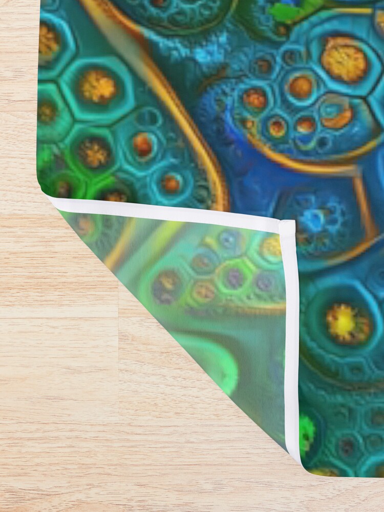 Alternate view of Flower abstract digital painting Shower Curtain