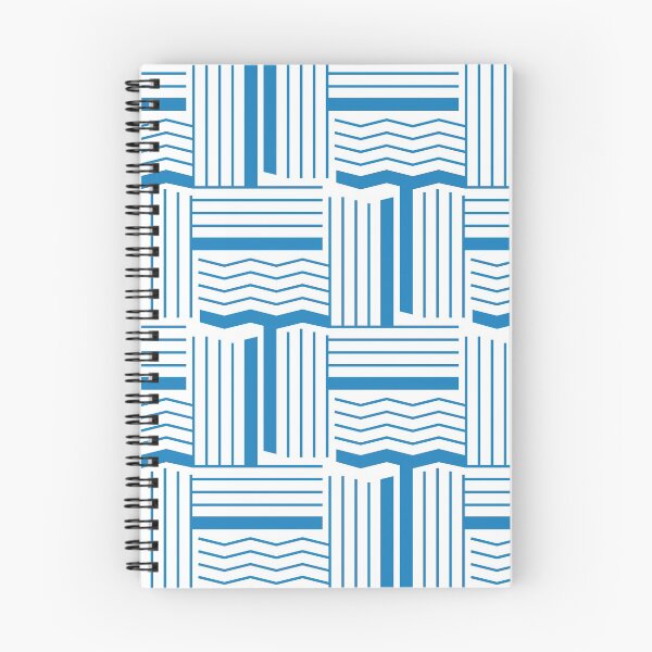 Item preview, Lines & Wiggles Geometric Pattern – Blue designed and sold by RoguePatterns.