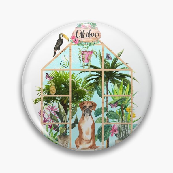 Item preview, Tropical Summerhouse - Boxer Dog designed and sold by Amanda-Lakey.