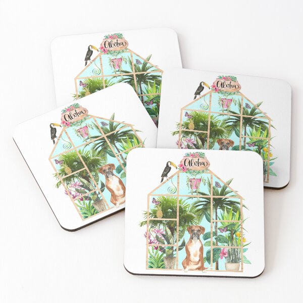 Item preview, Tropical Summerhouse - Boxer Dog designed and sold by Amanda-Lakey.