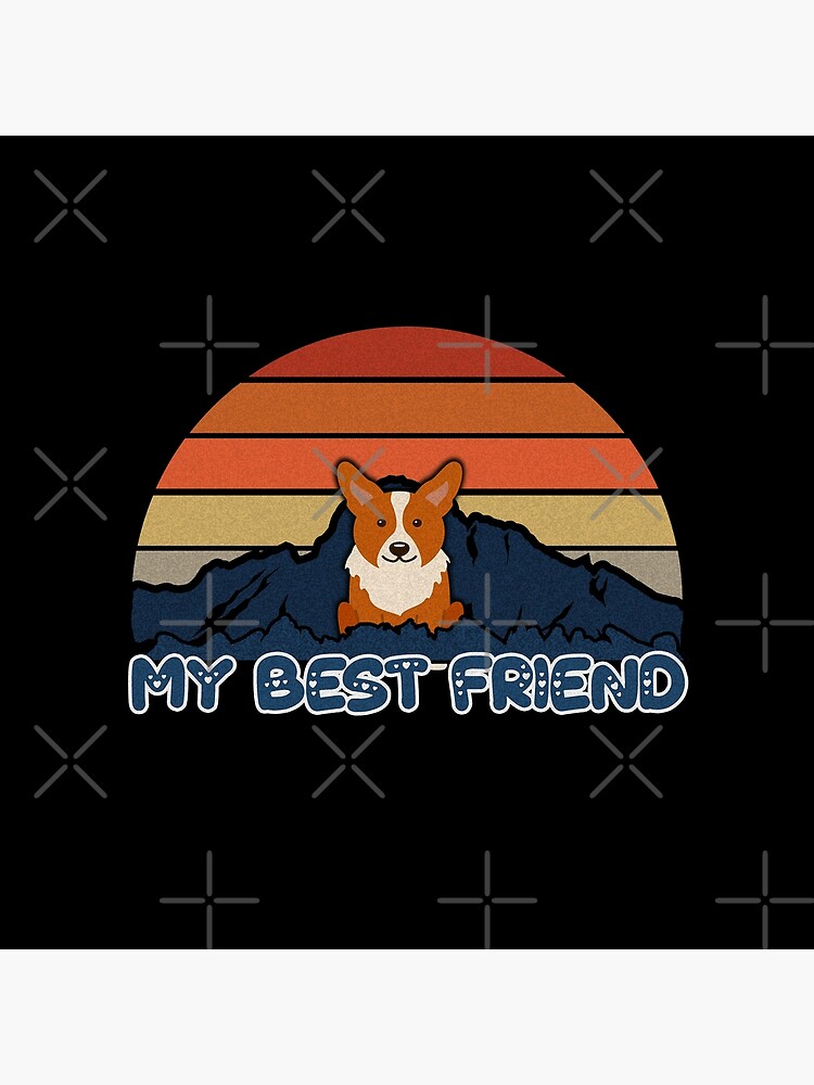 My Best Friend Welsh Corgi Cardigan - Welsh Corgi Cardigan Dog Sunset Mountain Grainy Artsy Design by dog-gifts