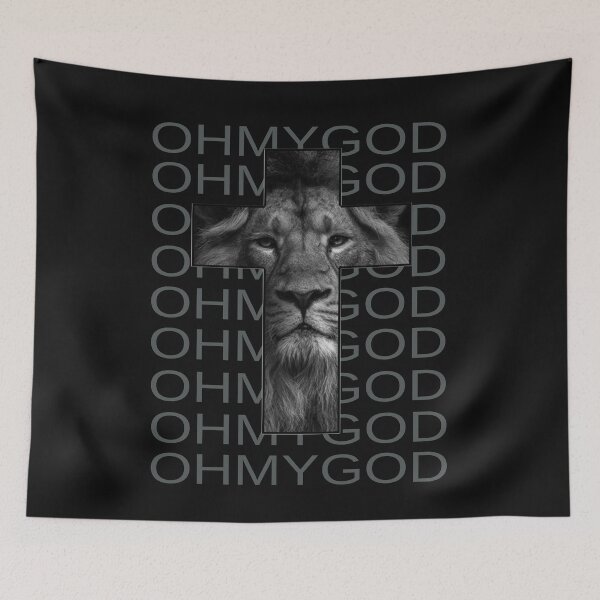 Item preview, Jesus Cross With Lion Face Faith In God designed and sold by chris299.