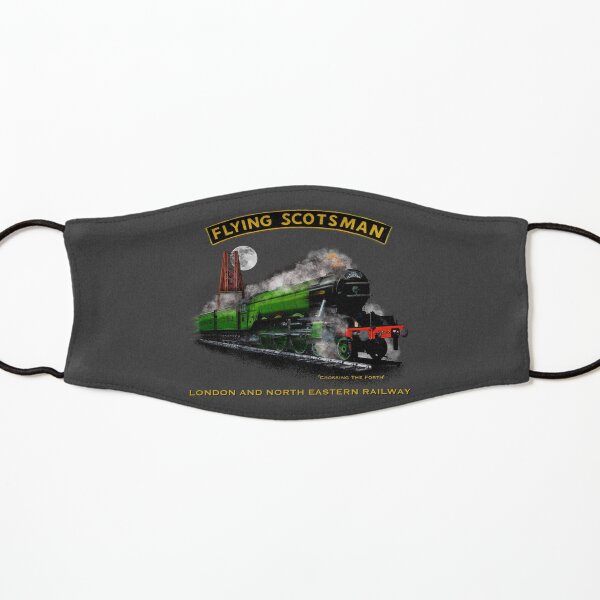 The Legendary flying Scotsman over the Forth Steam Train by Motormaniac Kids Mask