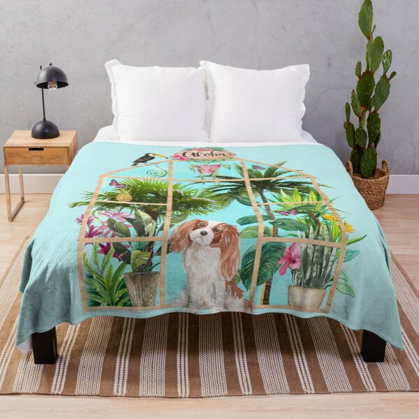 Item preview, Tropical Summerhouse - Cavalier King Charles Spaniel designed and sold by Amanda-Lakey.