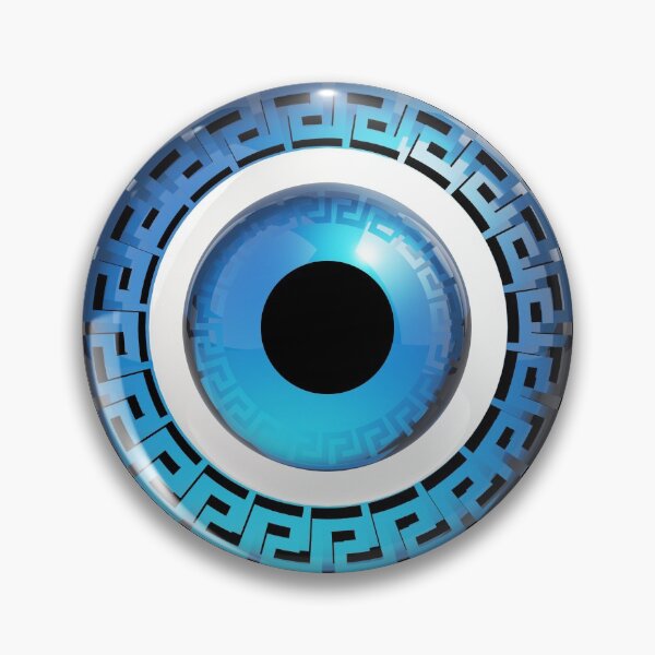 Item preview, Mati Evil Eye Glass Royal Blue Greek Key Patterns designed and sold by Yiorgos Designs.
