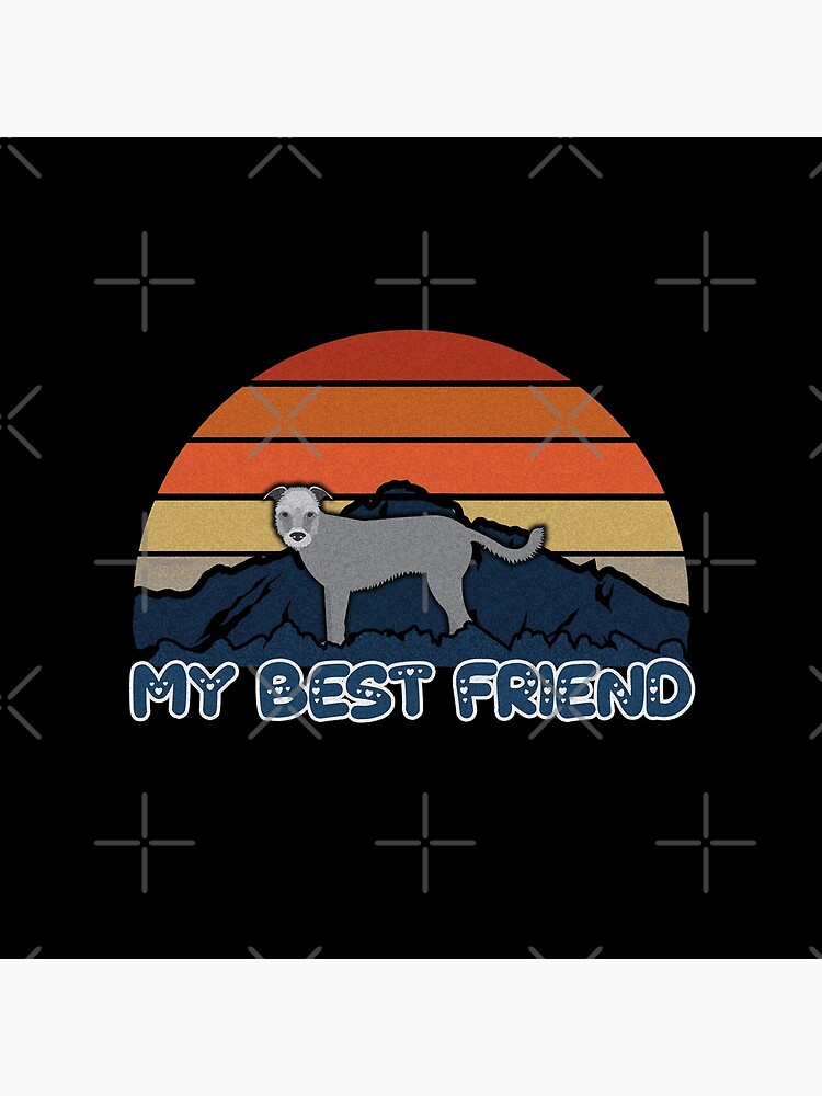 My Best Friend Wolfhound - Wolfhound Dog Sunset Mountain Grainy Artsy Design by dog-gifts