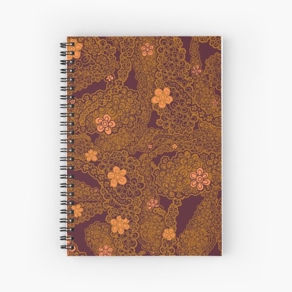Pumpkin Spice Floral Paisley Spiral Notebook