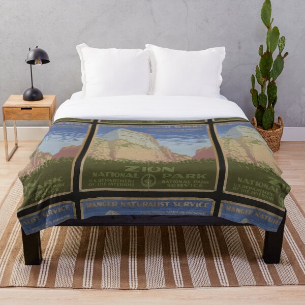 Item preview, Cartel de turismo Vintage Zion Natonal Park designed and sold by SFTStudio.