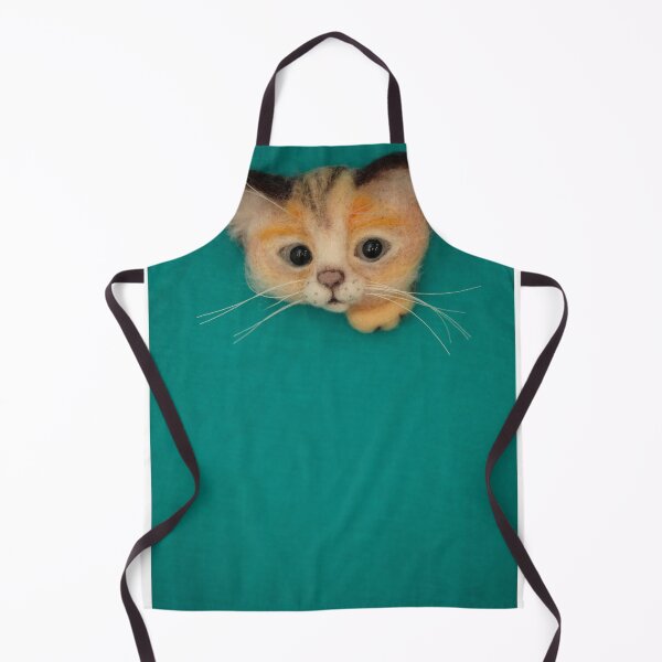 Item preview, Cute wool broosh cat on green background designed and sold by olena2552.