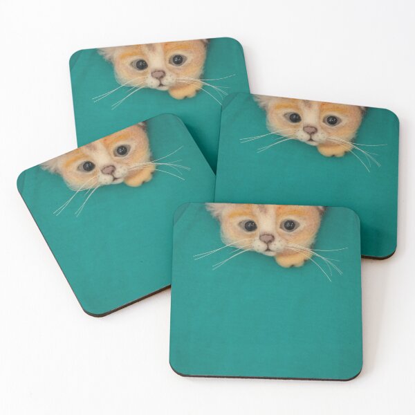 Item preview, Cute wool broosh cat on green background designed and sold by olena2552.