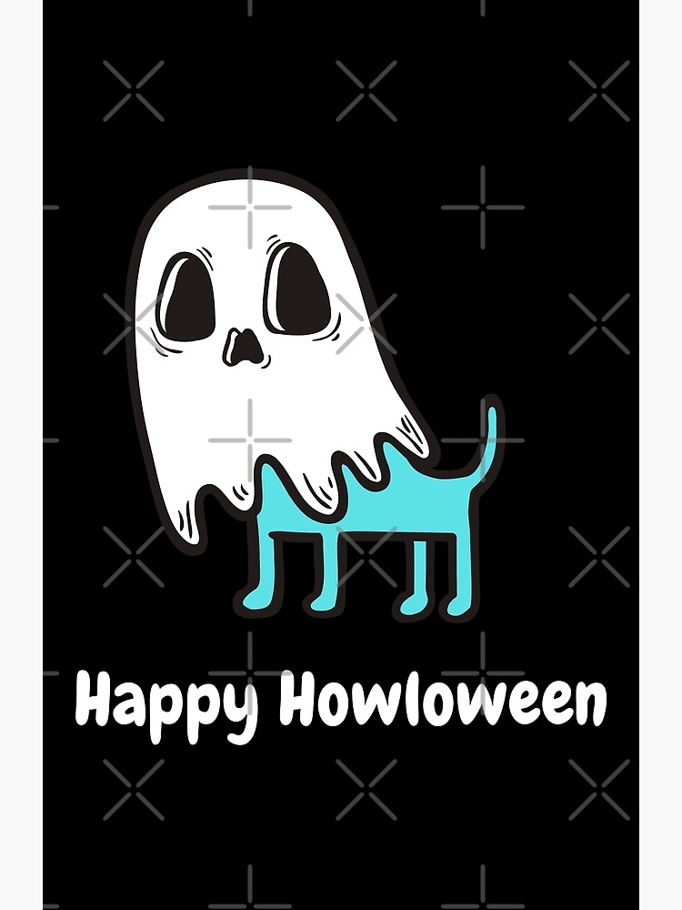 "Halloween Dog Meme Cute Ghost Dog Halloween Costume" Poster by