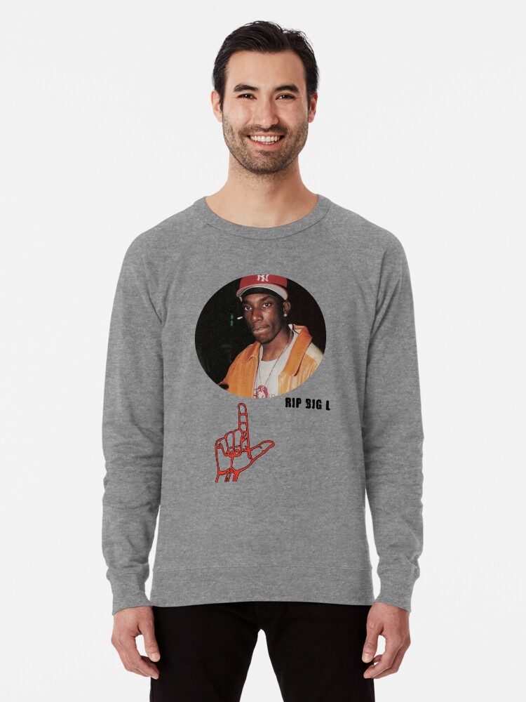 Rip Big L Rapper Lightweight Sweatshirt By Ajboobs Redbubble