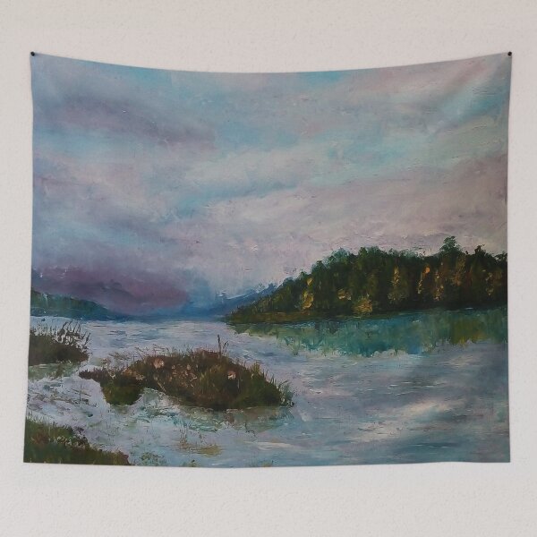 Item preview, Lake shore after a thunderstorm designed and sold by TaliArtiYa.
