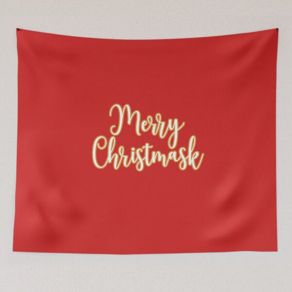 Item preview, Merry Christmask - White and Gold Writing designed and sold by DannyAndCo.