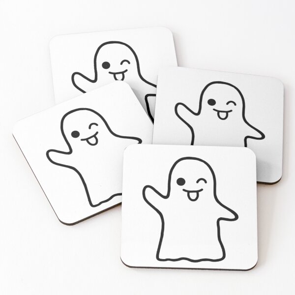 Item preview, cute snapchat ghost designed and sold by LunaStickerCo.