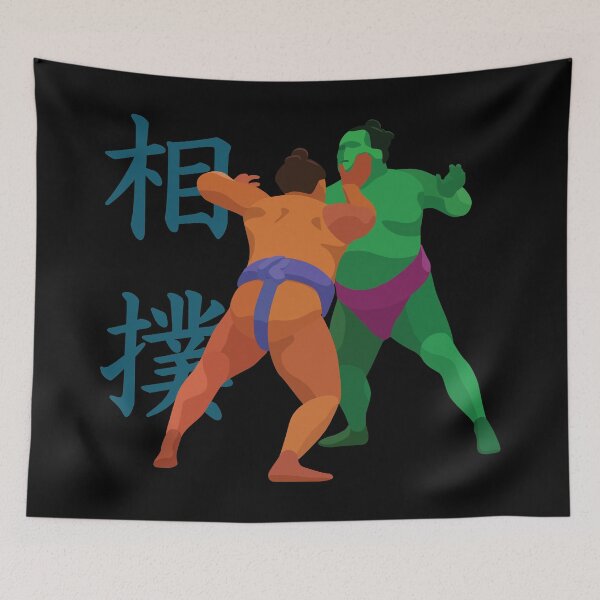 Item preview, Sumo Wrestling Popart - Slap in Orange designed and sold by theplumwolf.