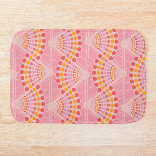 Susie Fanned Spots Pink Bath Mat