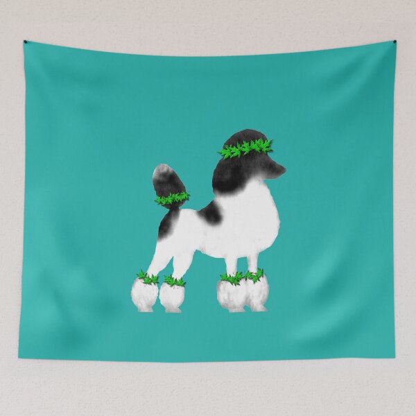 Item preview, Parti poodle in maple leaf designed and sold by ThePoodleandCo.
