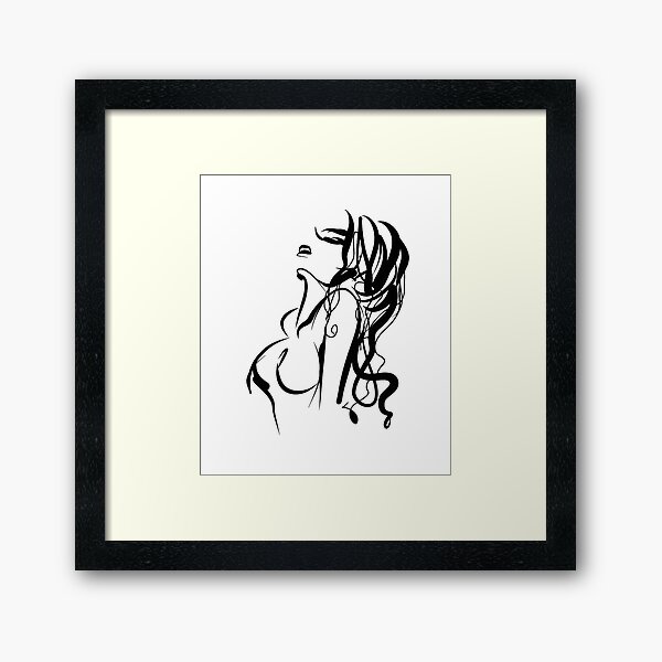 explicit nude Framed Art Print