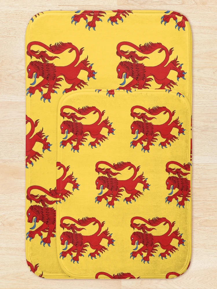 Thumbnail 5 of 6, Bath Mat, Lion Rampant Gules designed and sold by Azure Lion Productions.