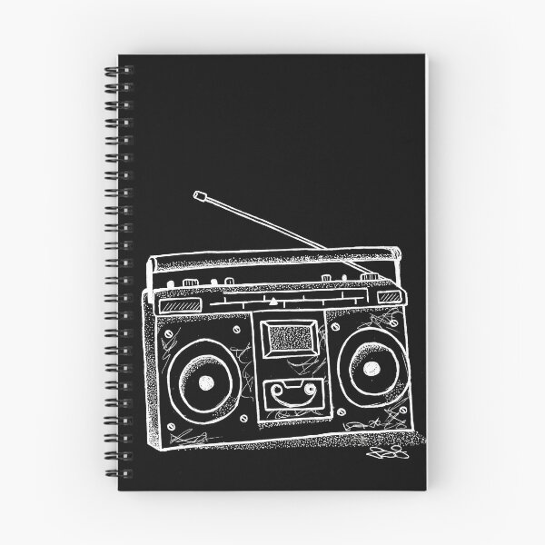 Item preview, Old School Radio (white ink) designed and sold by MenagerieMayhem.