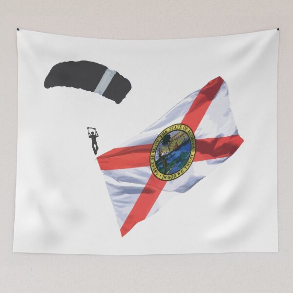 Item preview, Skydive Demo Florida State Flag designed and sold by SkydiveApparel.