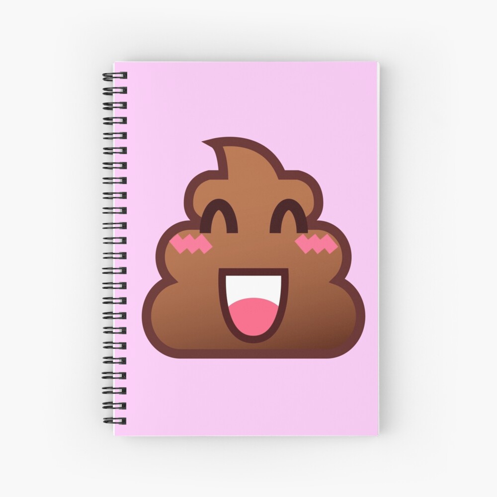 "CUTE EMOJI POOP kawaii emoji poo" Spiral Notebook by perspectiveis