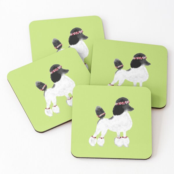 Item preview, Parti Poodle in pretty flowers designed and sold by ThePoodleandCo.