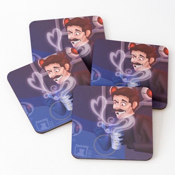 Item preview, Robotnik and Agent Stone's lattes designed and sold by clownsincrowns.