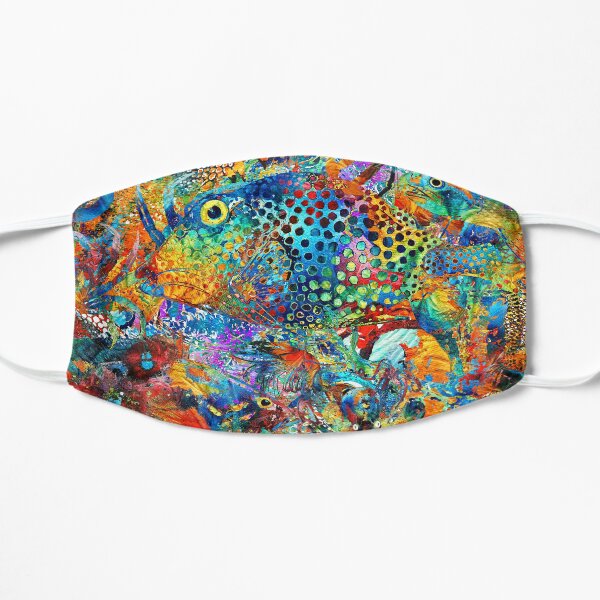 Tropical Beach Art - Under The Sea - Sharon Cummings Flat Mask