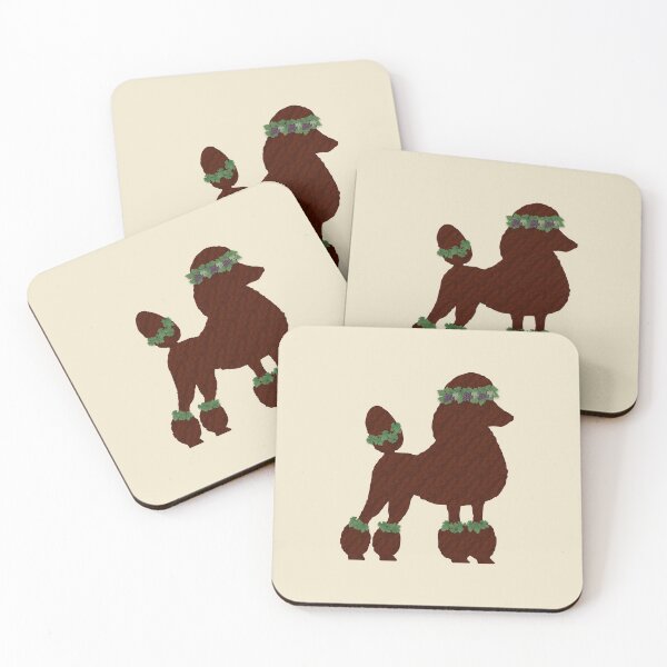 Item preview, Brown Poodle in Grapevine designed and sold by ThePoodleandCo.