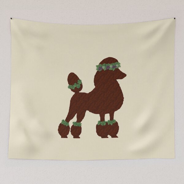 Item preview, Brown Poodle in Grapevine designed and sold by ThePoodleandCo.