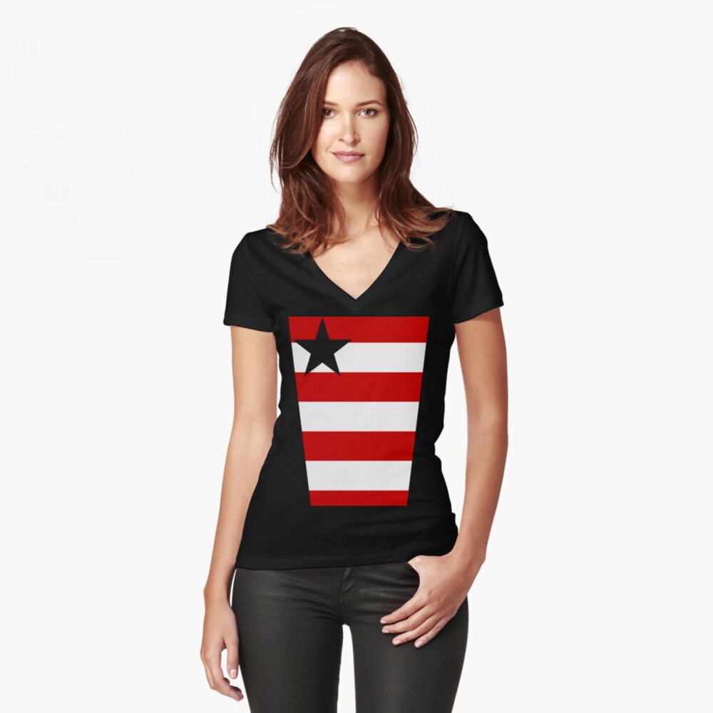 Item preview, Fitted V-Neck T-Shirt designed and sold by kerchow.