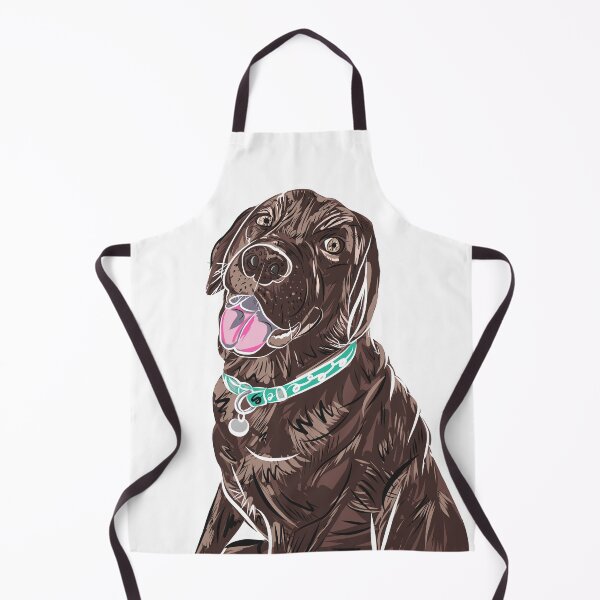 Item preview, Cute Chocolate Labrador pet dog illustration designed and sold by wanderingwattle.