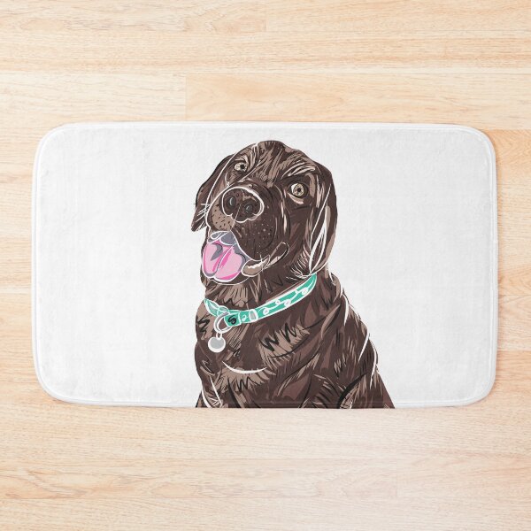 Item preview, Cute Chocolate Labrador pet dog illustration designed and sold by wanderingwattle.