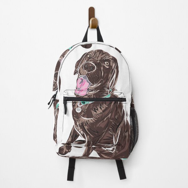 Item preview, Cute Chocolate Labrador pet dog illustration designed and sold by wanderingwattle.
