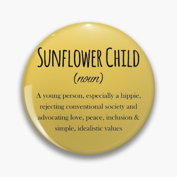 Item preview, Hippie Sunflower child definition designed and sold by Sunflowerforher.