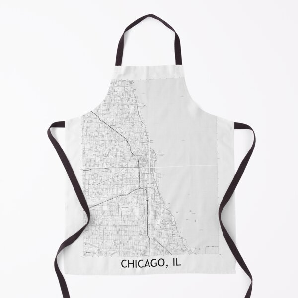 Item preview, Chicago IL, Quad Topographical Map Black and White designed and sold by PGHPhotoCo.