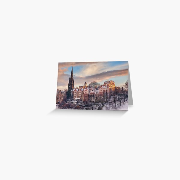 Edinburgh in the Pink Greeting Card
