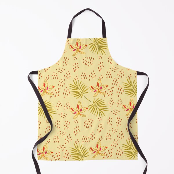 Item preview, Light yellow with flowers ,leaf and beautiful red dots designed and sold by 3Akshithaa.