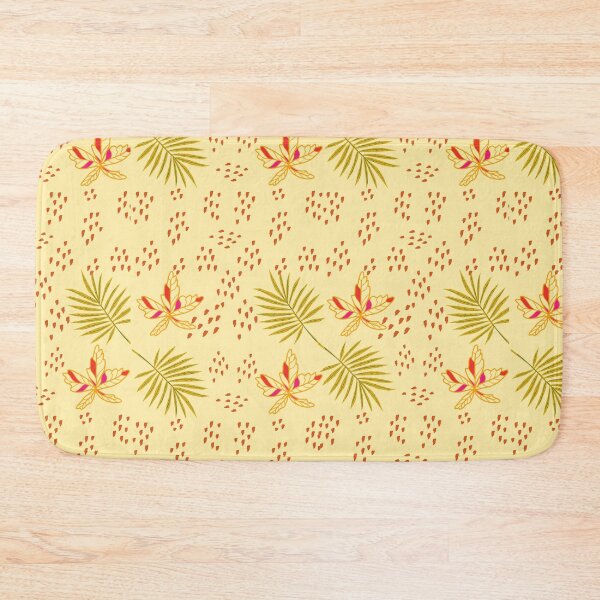 Item preview, Light yellow with flowers ,leaf and beautiful red dots designed and sold by 3Akshithaa.