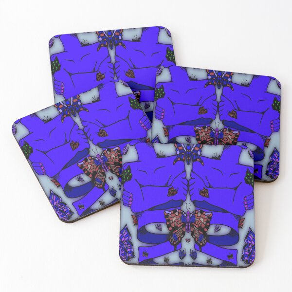 Item preview, Indigo Nervous Butterfly, abstract digital kaleidoscope butterfly art designed and sold by MayGreenAbgrall.