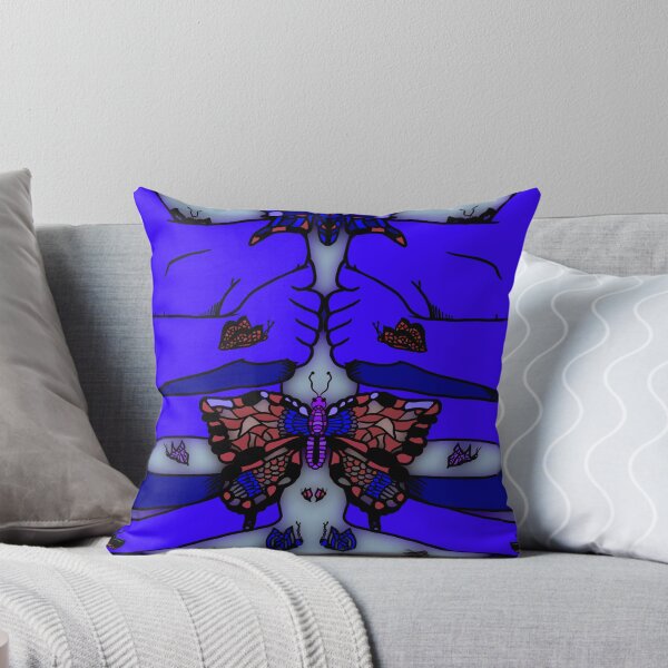 Item preview, Indigo Nervous Butterfly, abstract digital kaleidoscope butterfly art designed and sold by MayGreenAbgrall.