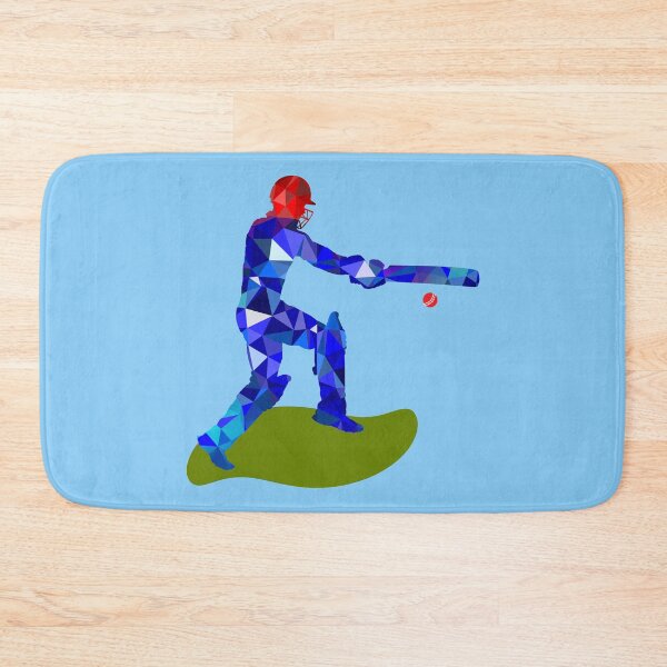 Item preview, Cricket batsman on pitch - unique geometric pattern England, UK colours designed and sold by Deegital18.