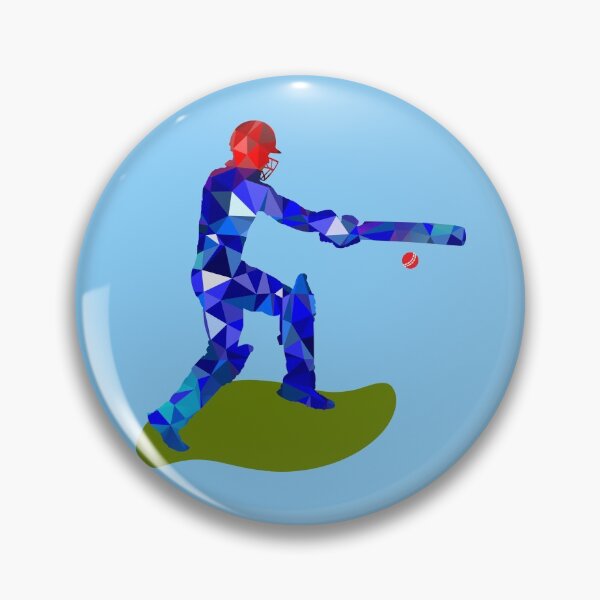 Item preview, Cricket batsman on pitch - unique geometric pattern England, UK colours designed and sold by Deegital18.